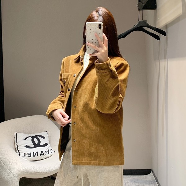 프라다 코듀로이 티셔츠  카멜