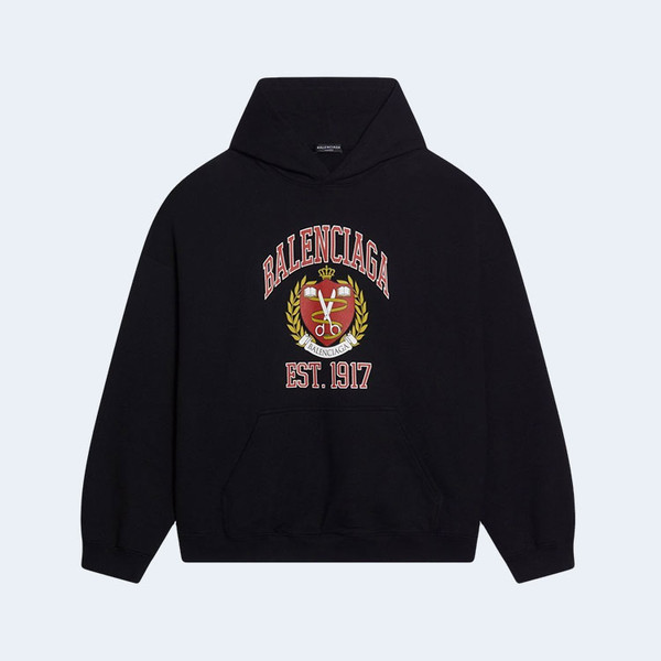 발렌시아가 로고 프린트 후디