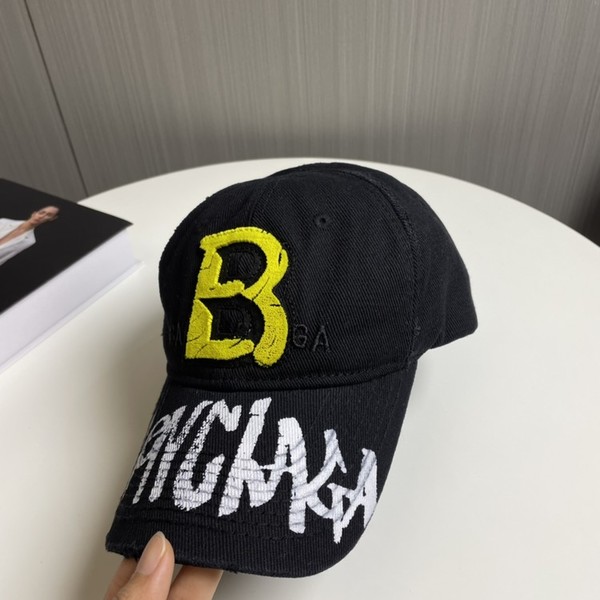 발렌시아가 블랙 빈티지 베이스볼 캡