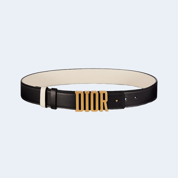 디올 D-FENCE 리버서블 벨트 블랙 아이보리 30mm