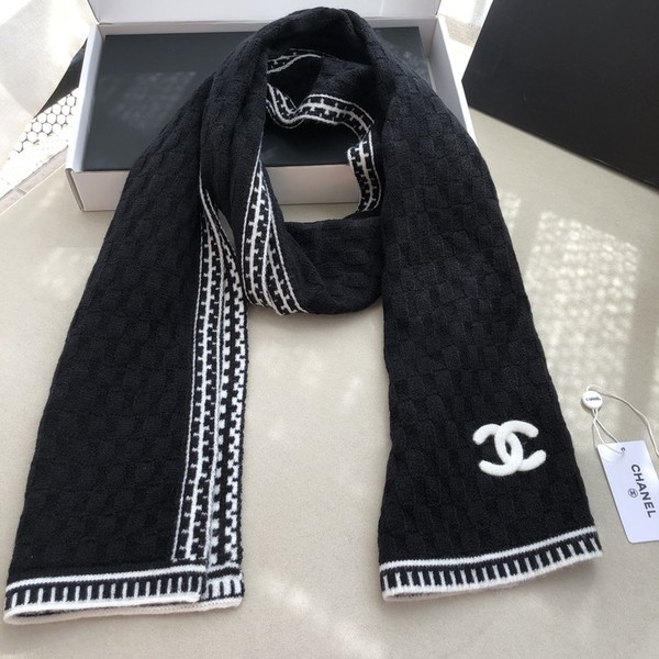 샤넬  양모 100% CC 로고 머플러
