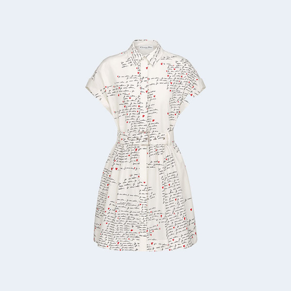 디올 Dioramour 벨트 셔츠 드레스