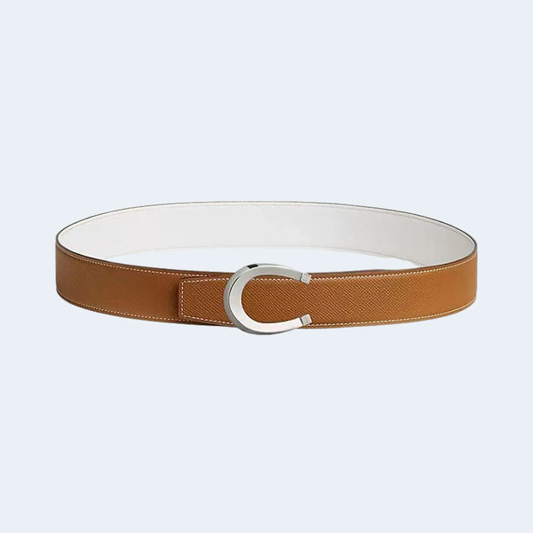 에르메스 럭 리버서블 브라운 벨트 은장 38mm