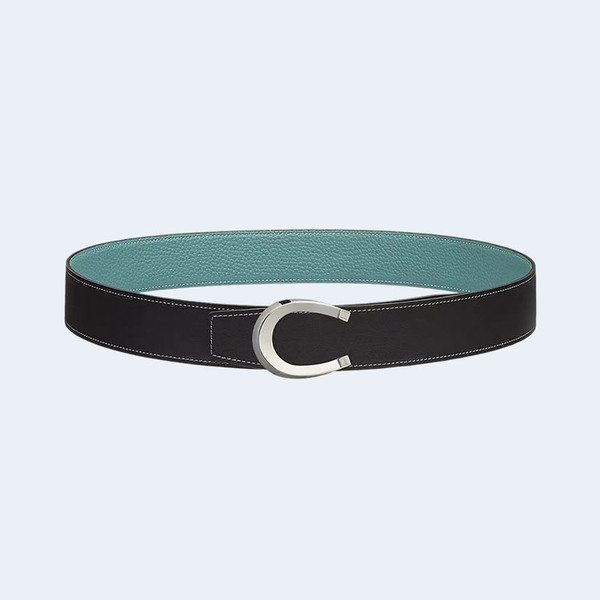 에르메스 럭 리버서블 벨트 블루 블랙 38mm