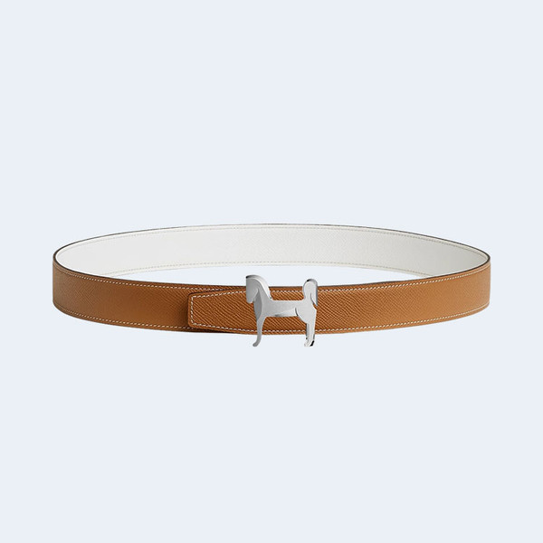 에르메스 푸나체 리버서블 브라운 벨트 32mm