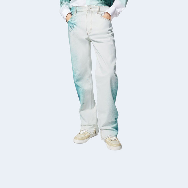 루이비통 스프레이 데님 팬츠