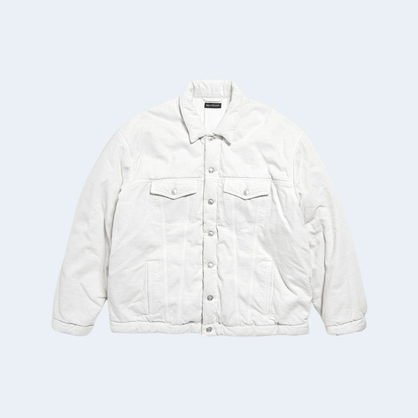 발렌시아가 화이트 데님 패딩 자켓