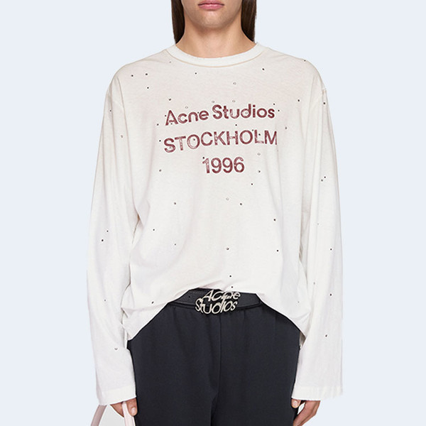 아크네 스튜디오 1996 스탬프 로고 릴랙스핏 티셔츠