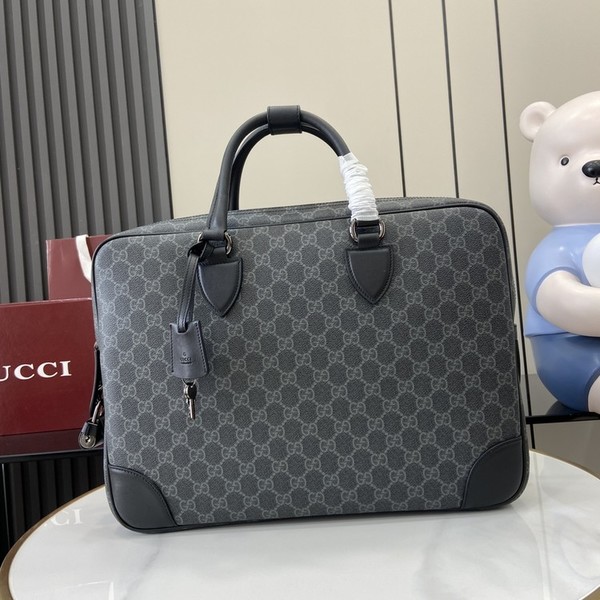 구찌 GG 엠블럼 브리프케이스 블랙 821149