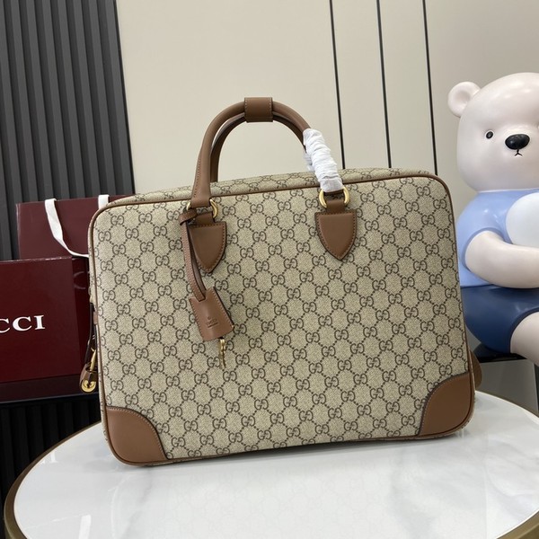 구찌 GG 엠블럼 브리프케이스 블랙 821149