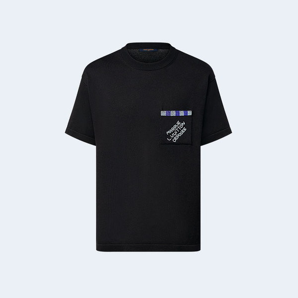 루이비통 엠벨리시드 쇼트 슬리브드 코튼 크루넥 1AFRJH