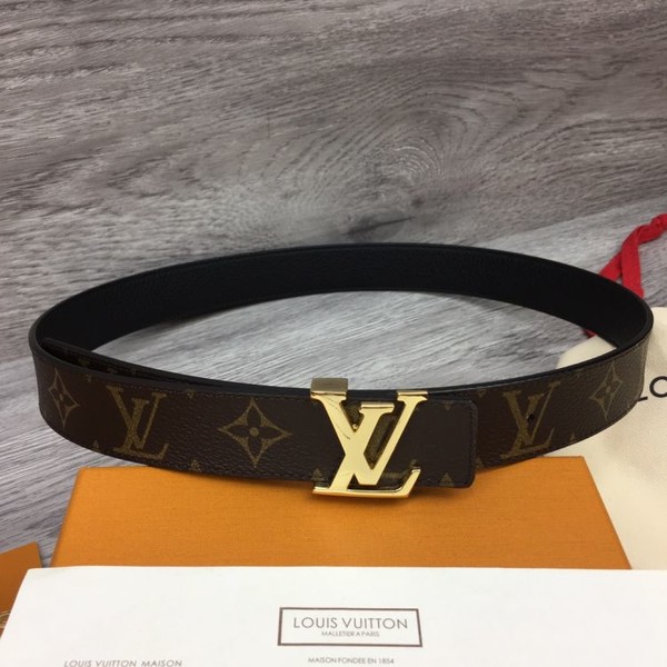 루이비통 LV 버클 모노그램 양면 벨트