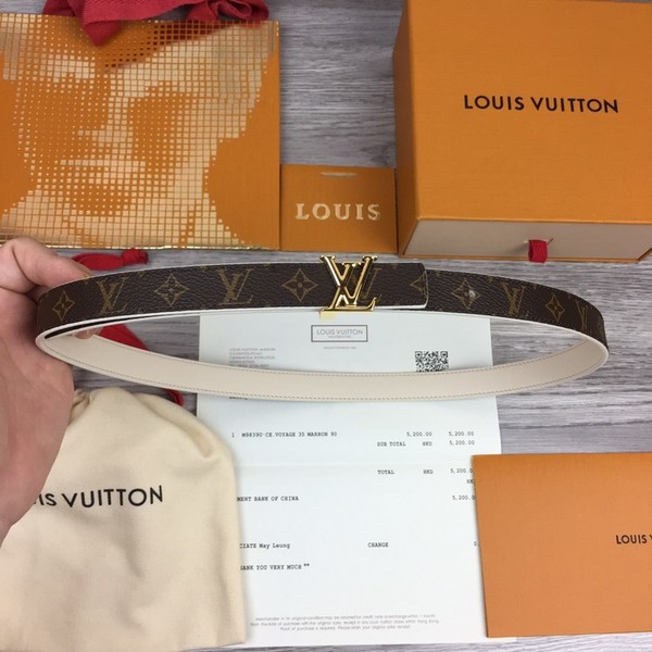 루이비통 LV 버클 모노그램 골드 벨트