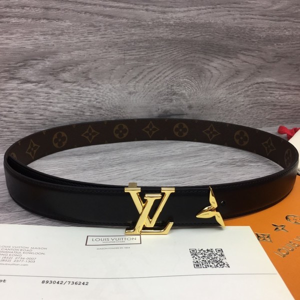 루이비통 LV 버클 모노그램 양면 벨트