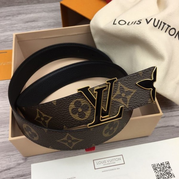 루이비통 LV 버클 모노그램 양면 벨트