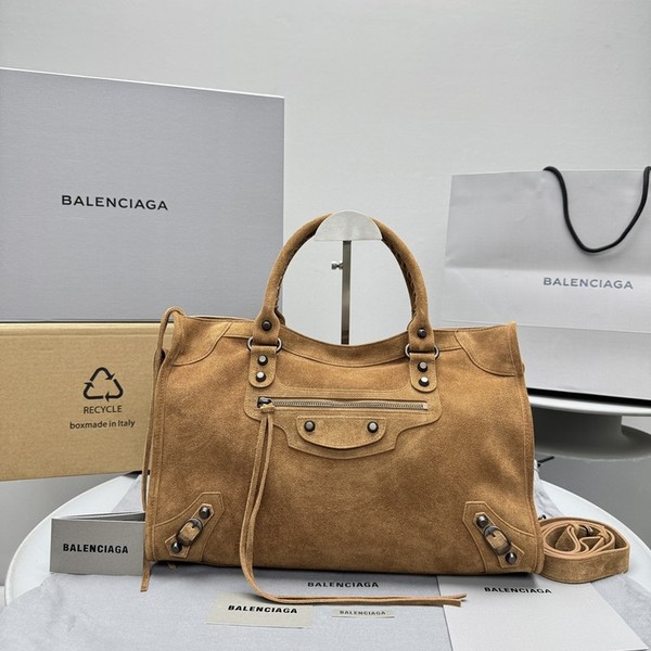 발렌시아가 시티백 스웨이드 38cm