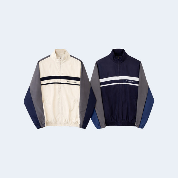 발렌시아가 컬러 블록 레터 자수 윈드브레이커 재킷 (2color)